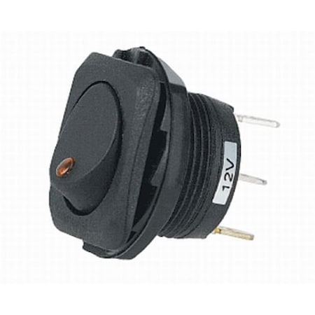 Hella 12 Volt 20 Amp Maximum Rocker Switch With LED Red Without Safety Cover H61924001